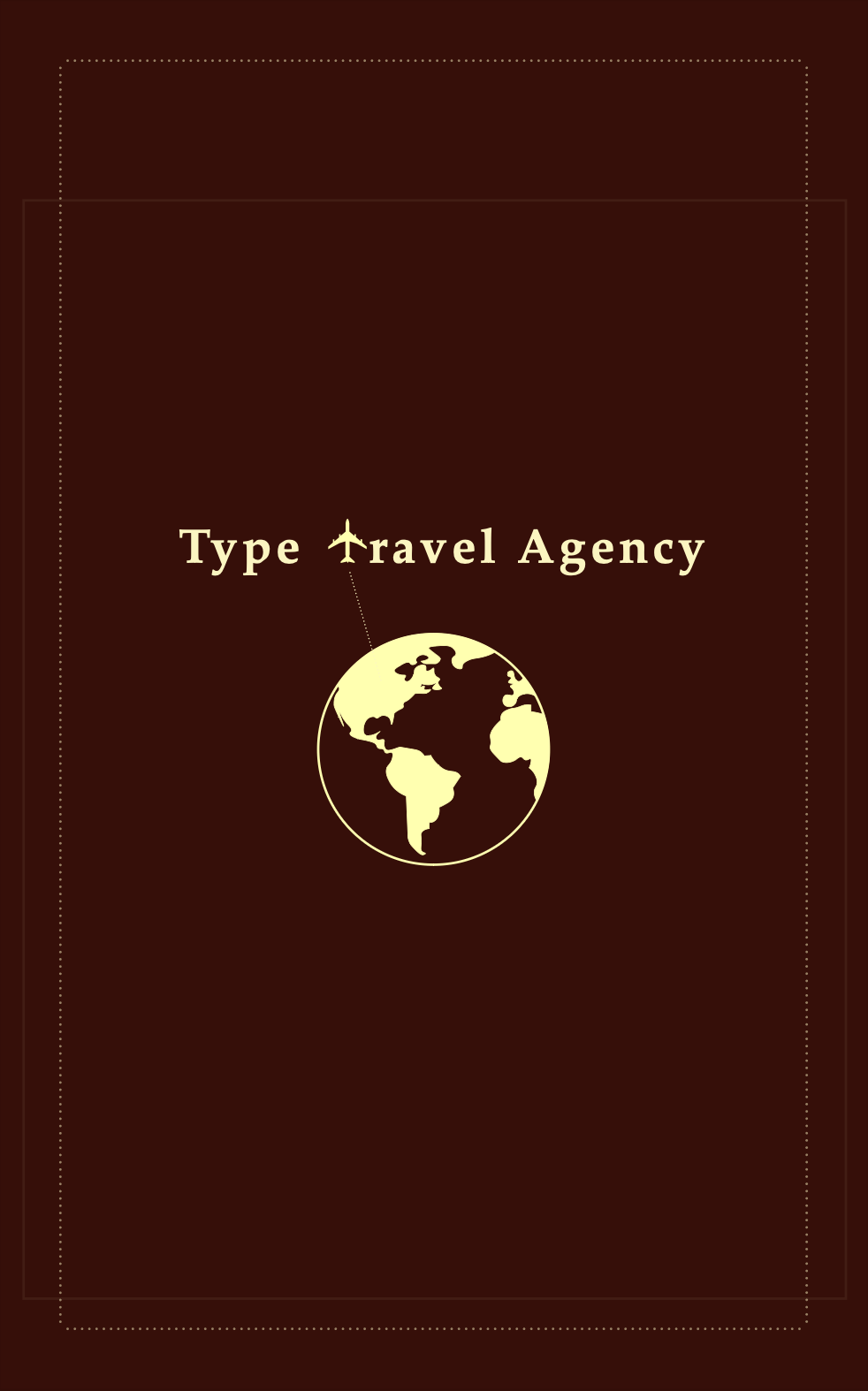 Type travel agency poster