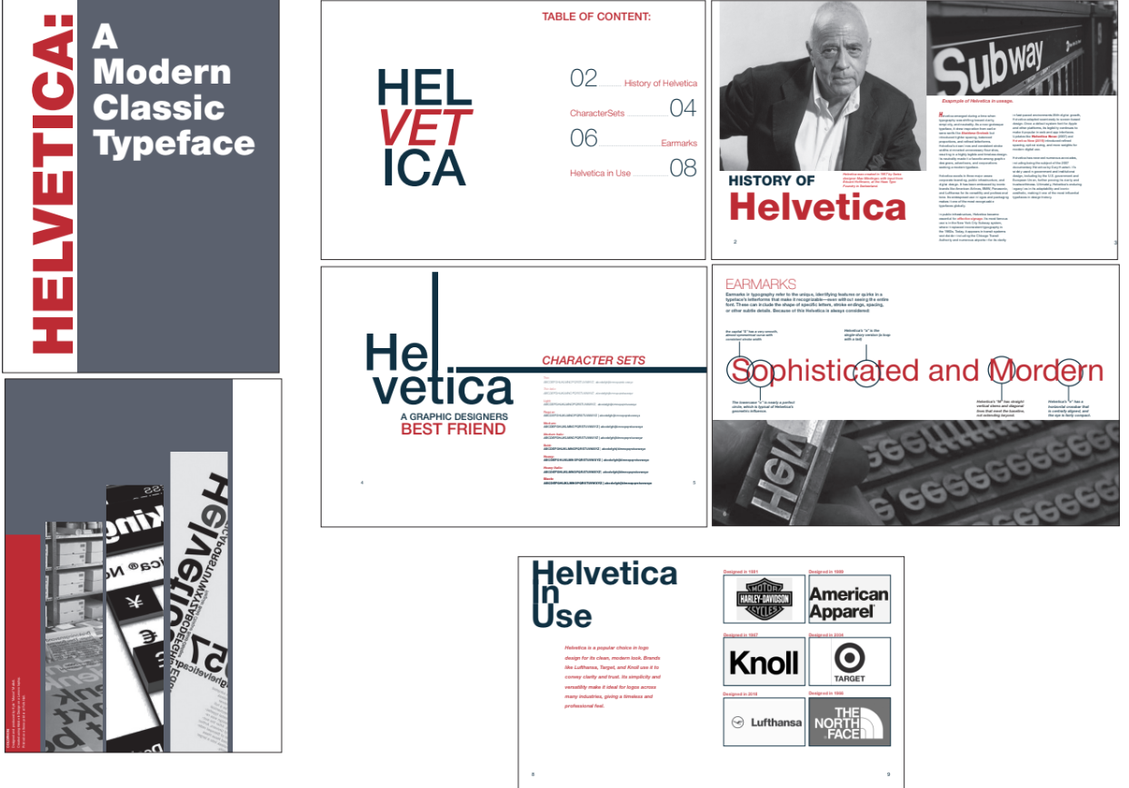 Typeface Booklet Helvetica