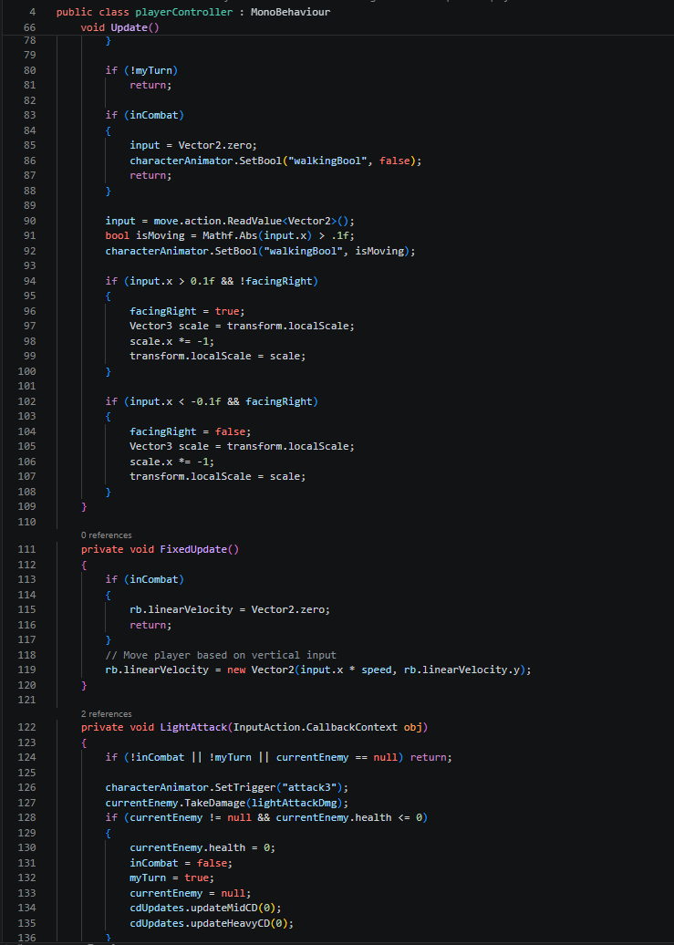 Script for Player